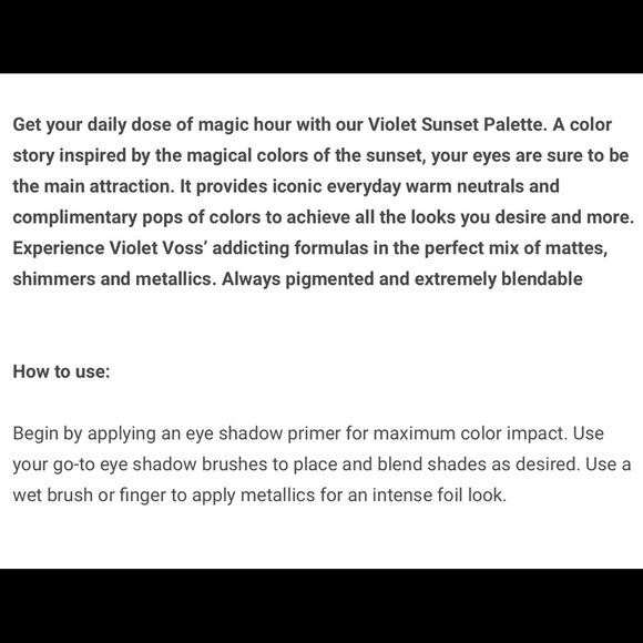 Violet Voss Violet Sunset Eyeshadow Palette - Picture 4 of 4